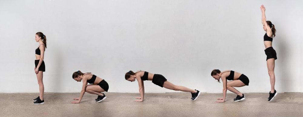 Bài tập burpees: Bài tập giảm cân trước khi ngủ